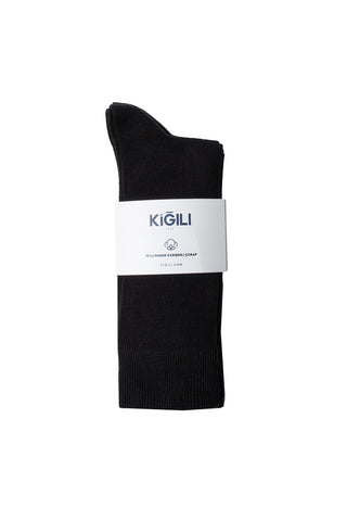  Siyah 10'lu Pamuklu Esnek Klasik Çorap Seti