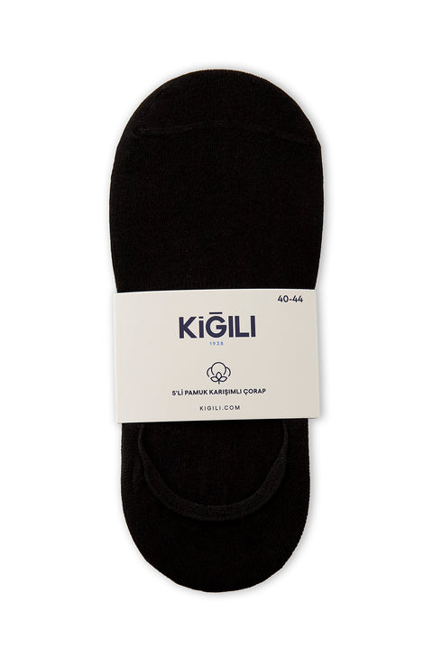 Multipack of 5 Pairs of Cotton Stretch Loafer Socks