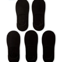 Black 5-Pack Cotton Flexible Loafer Sock Set