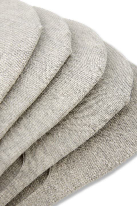 Mid Grey 5-Pack Cotton Stretch Loafer Sock Set