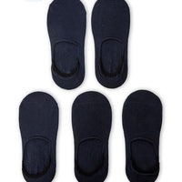 Dark Navy 5-Pack Cotton Stretch Loafer Sock Set