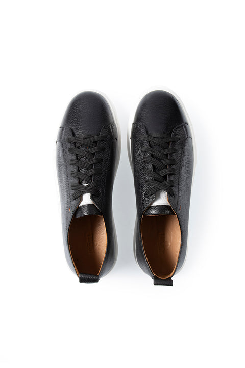 Siyah Floater Deri Sneaker Ayakkabı