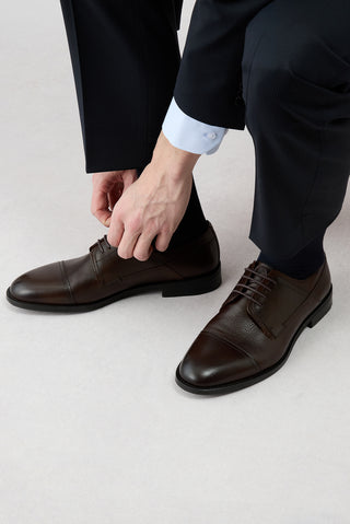  Koyu Kahve Klasik Deri Ayakkabı