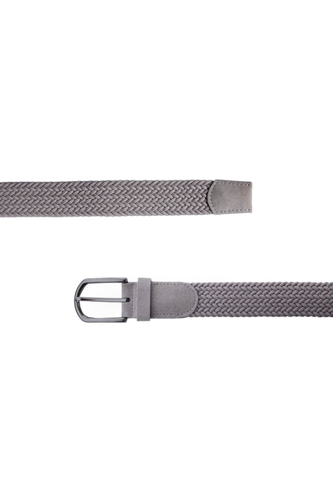 Light Gray Sporty Lycra Elastic Knit Belt in Gift Box