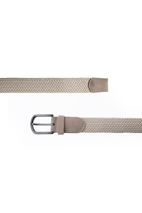Light Beige Sports Lycra Elastic Knit Belt in Gift Box