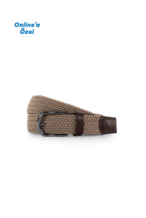 Medium Mink Gift Boxed Sport Lycra Elastic Knit Belt