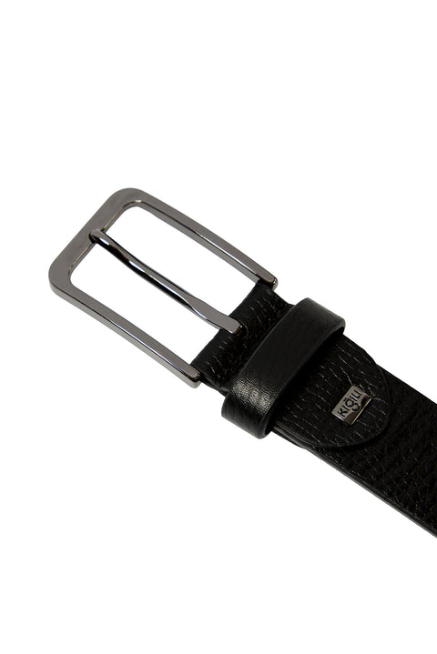 Siyah Floater Hakiki Deri Kemer