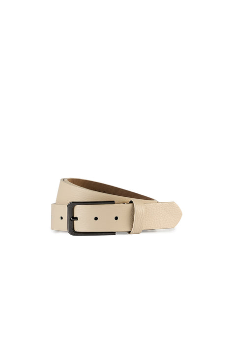 Medium Beige Floater Genuine Leather Belt