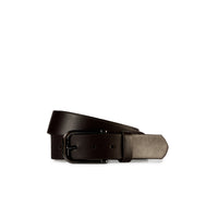 Dark Brown Plain Leather Belt (3.5 cm Width)