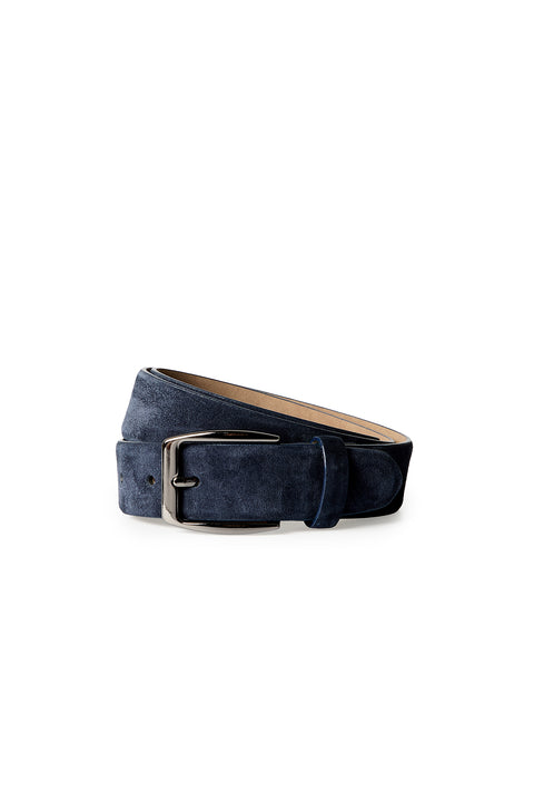 Dark Navy Sport Genuine Leather Suede Belt