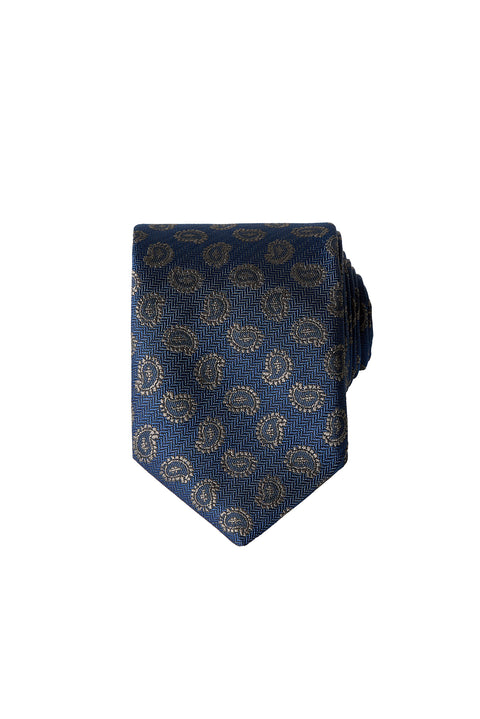 Medium Grey Paisley Tie & Pocket Square Gift Boxed Set
