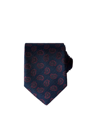  Açık Bordo 2'li Şal Desenli Kravat & Mendil Hediye Kutulu Set