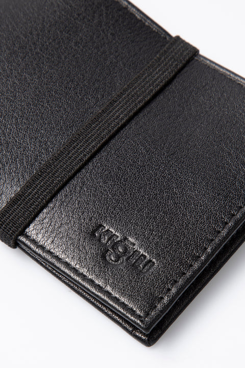 Siyah Lastikli Deri Cüzdan