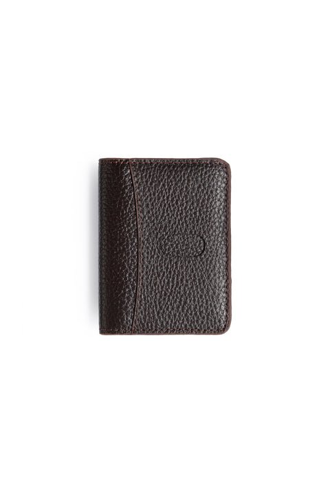 Koyu Kahve Deri Floater Cüzdan Kartlık