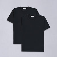 140 Bisiklet Yaka Regular Fit %100 Pamuk 2'li Paket Basic Tişört Seti