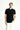  Siyah Slim Fit Dar Kesim Nakışlı Pamuk Polo Yaka Tişört