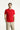  Açık Kırmızı Slim Fit Dar Kesim Nakışlı Pamuk Polo Yaka Tişört