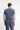 İndigo Melanj Bisiklet Yaka Slim Fit Dar Kesim Süprem Pamuklu Tişört