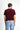 Koyu Bordo Bisiklet Yaka Slim Fit Dar Kesim Süprem Pamuklu Tişört