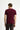 Koyu Bordo Bisiklet Yaka Slim Fit Dar Kesim Süprem Pamuklu Tişört