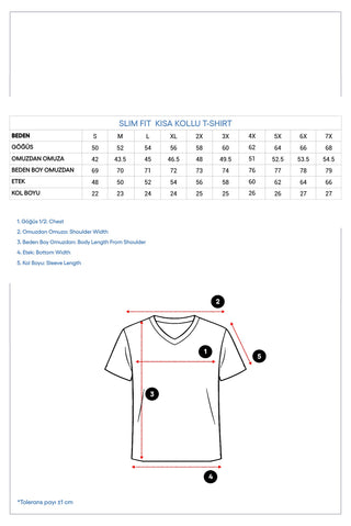  Ekru V Yaka Slim Fit Dar Kesim Süprem Pamuklu Basic Tişört