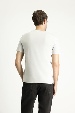  Taş V Yaka Slim Fit Dar Kesim Süprem Pamuklu Tişört