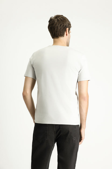 Taş V Yaka Slim Fit Dar Kesim Süprem Pamuklu Basic Tişört