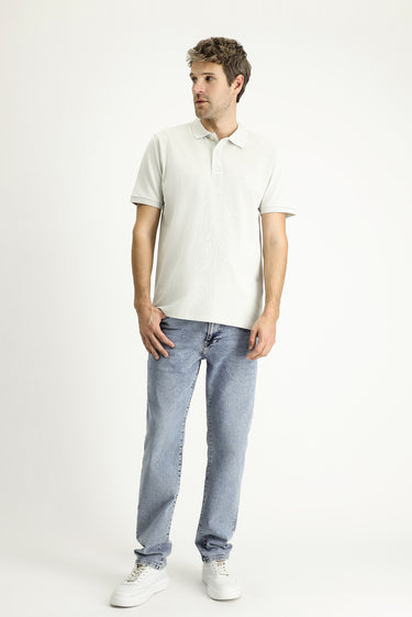 Taş Regular Fit Nakışlı Pamuk Polo Yaka Tişört