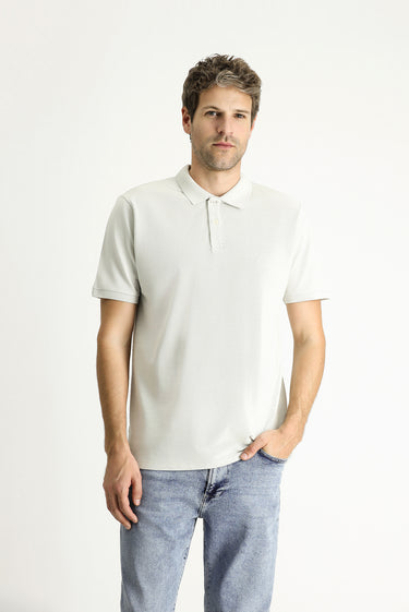  Taş Regular Fit Nakışlı Pamuk Polo Yaka Tişört
