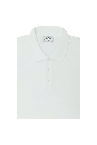  Beyaz Büyük Beden Pamuklu Polo Yaka Ti?ört-Ki??l?