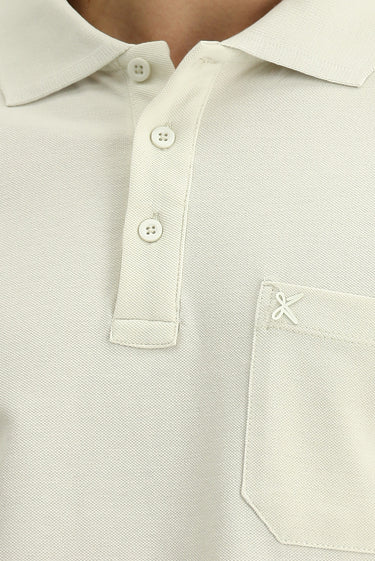 Taş Regular Fit Pamuk Nakışlı Cepli Kıvrılmaz Polo Yaka Tişört