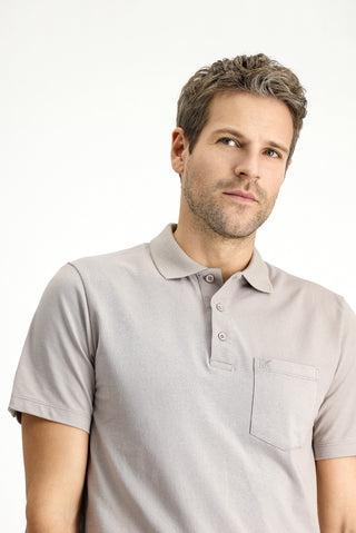  Orta Vizon Regular Fit Pamuklu Nakışlı Cepli Polo Yaka Tişört