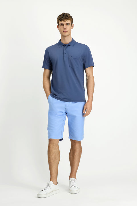 İndigo Regular Fit Pamuklu Nakışlı Cepli Polo Yaka Tişört