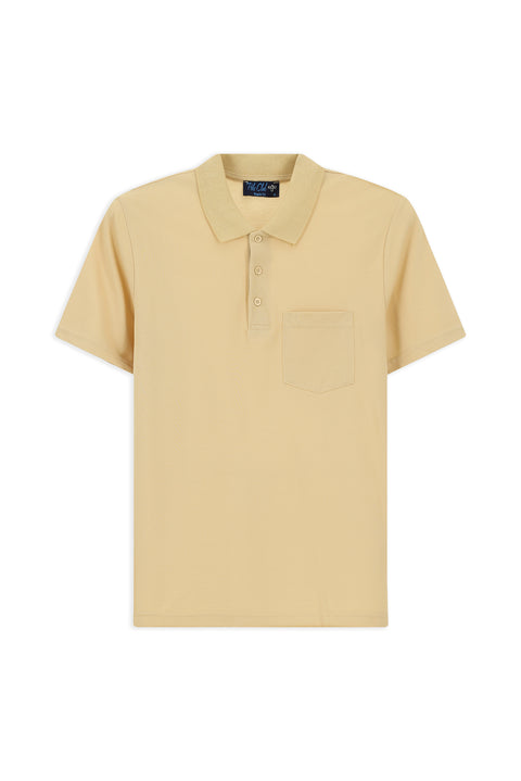 Orta Vizon Regular Fit Pamuklu Nakışlı Cepli Polo Yaka Tişört