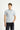  Açık Gri Melanj Slim Fit Dar Kesim Pamuk Kıvrılmaz Polo Yaka Tişört