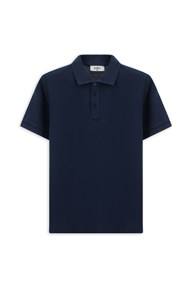 İndigo Slim Fit Dar Kesim Pamuk Kıvrılmaz Polo Yaka Tişört