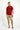 Koyu Kırmızı Slim Fit Dar Kesim Pamuk Kıvrılmaz Polo Yaka Tişört