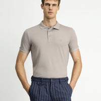 Orta Vizon Slim Fit Dar Kesim Nakışlı Pamuklu Polo Yaka Tişört