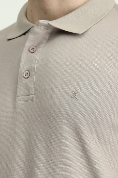 Orta Vizon Slim Fit Dar Kesim Nakışlı Pamuklu Polo Yaka Tişört