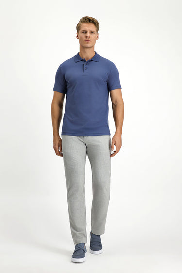  İndigo Slim Fit Dar Kesim Nakışlı Pamuklu Polo Yaka Tişört
