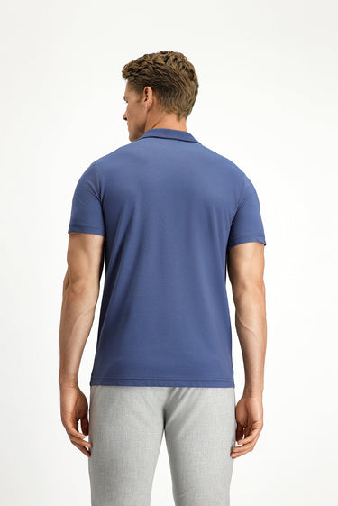  İndigo Slim Fit Dar Kesim Nakışlı Pamuklu Polo Yaka Tişört