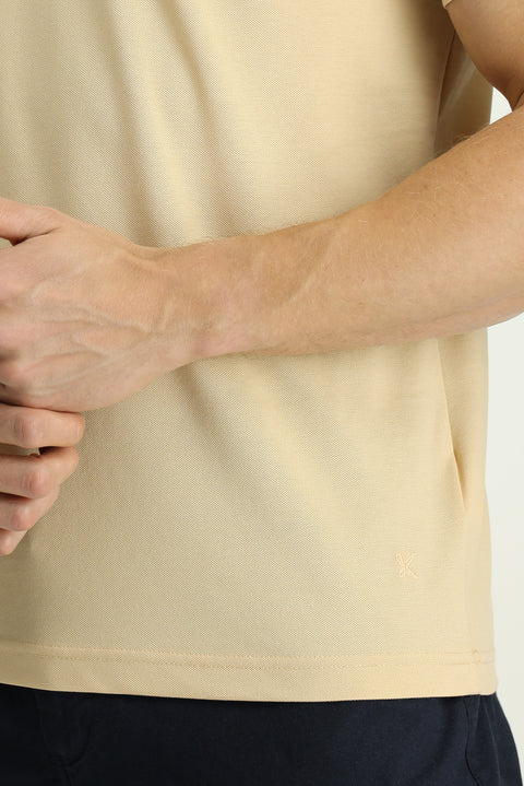 Orta Vizon Slim Fit Dar Kesim Nakışlı Pamuklu Polo Yaka Tişört