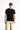 Siyah Polo Yaka Slim Fit Dar Kesim Nakışlı Pamuk Tişört