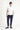 Beyaz Polo Yaka Slim Fit Dar Kesim Nakışlı Pamuk Tişört