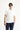  Beyaz Polo Yaka Slim Fit Dar Kesim Nakışlı Pamuk Tişört
