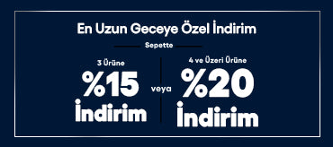 Sepette 3 Ürüne %15 İndirim & 4 Ürün Üzeri %20 İndirim