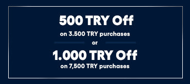 500 TL Discount on 3,500 TL & 1,000 TL Discount on 7,500 TL