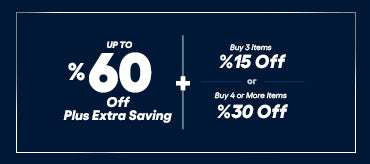 15% off 3 items & 30% off 4 or more items