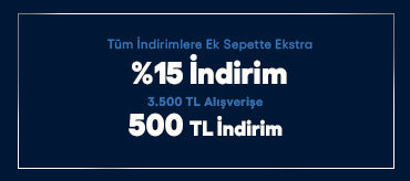 Sepette Ekstra %15 İndirim & 3.500 TL’ye 500 TL İndirim