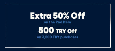 50% off 2. products & 1.000 TL discount on 7.500 TL purchases